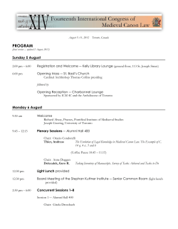 Congress Program - Centre for Medieval Studies