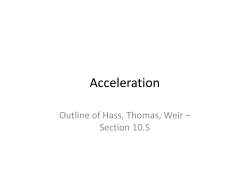 Acceleration - KSU Web Home
