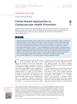 Family-Based Approaches to Cardiovascular Health Promotion