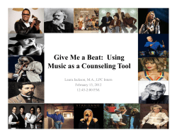 Give Me a Beat: Using Music as a Counseling Tool