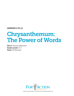 Chrysanthemum: The Power of Words