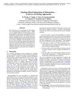 Ontology-Based Integration of Information &mdash; A Survey