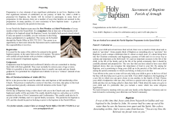 Baptism info sheet
