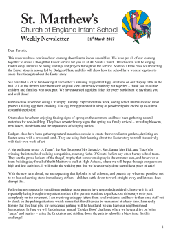 Newsletter 31.3.17 - St. Matthew`s Church of England Infant School