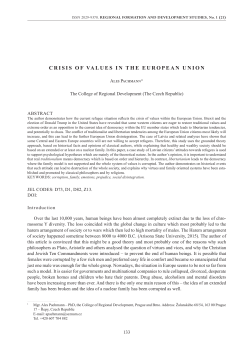 crisis of values in the european union
