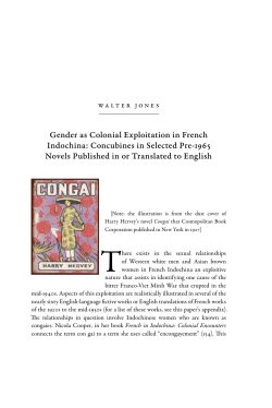 Walter Jones / Gender as Colonial Exploitation in French Indochina