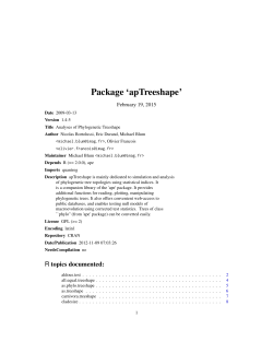 Package `apTreeshape`