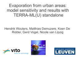 Evaporation from urban areas