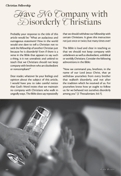 Have No Company With Disorderly Christians