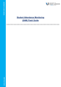 Student Attendance Monitoring (SAM) Flash Guide