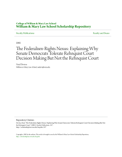 The Federalism-Rights Nexus: Explaining Why Senate Democrats