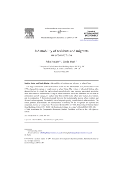 Job mobility of residents and migrants in urban China