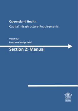 Functional Design Brief Section 2 &ndash; Manual
