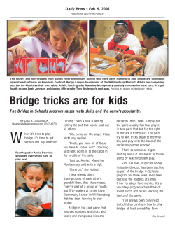 Bridge tricks are for kids - American Contract Bridge League