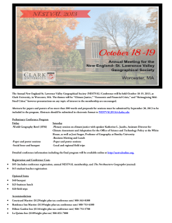The Annual New England-St. Lawrence Valley Geographical Society