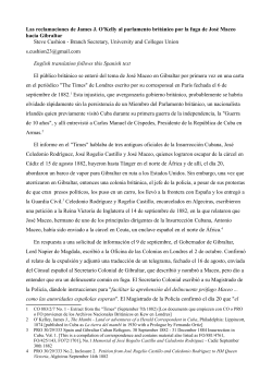 Las reclamaciones de James J. O`Kelly al parlamento - SAS