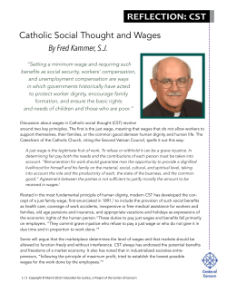 Catholic Social Thought and Wages