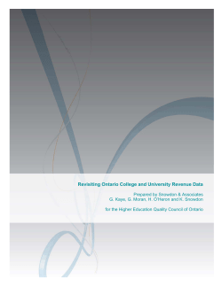 Revisiting Ontario College and University Revenue Data