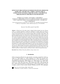 Effects of Urban Sewage on Dissolved Oxygen, Dissolved Inorganic