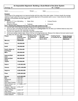 An Impossible Alignment: Building a Scale Model of the Solar