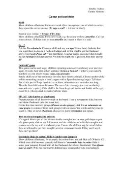 Games and activities