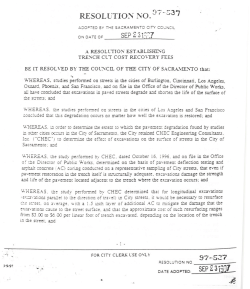 Sacramento, WA - Resolution No. 97-537