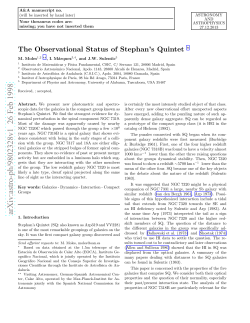 The Observational Status of Stephan`s Quintet