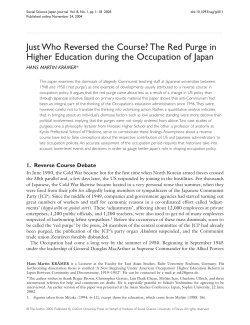 Just Who Reversed the Course? The Red Purge in Higher