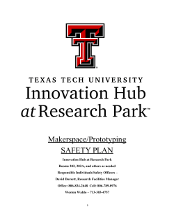 Safety Plan Guide - Texas Tech University Departments