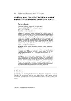 Predicting target selection by terrorists: a