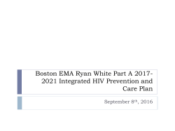 Boston EMA Integrated HIV Prevention and Care Plan