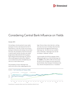 Considering Central Bank Influence on Yields