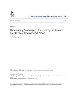 Diminishing Sovereignty: How European Privacy Law Became