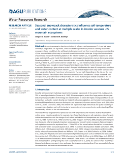 Seasonal snowpack characteristics influence soil temperature and