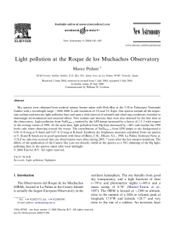 Light pollution at the Roque de los Muchachos Observatory