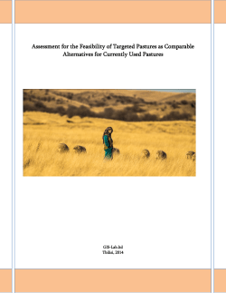Assessment for the Feasibility of Targeted Pastures as Comparable