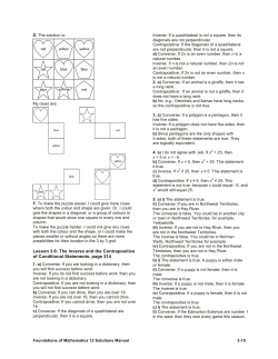 The Inverse and the Contrapositive of Conditional Statements, page