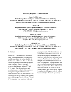 Sourcing drugs with stable isotopes