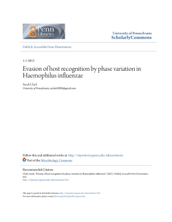 Evasion of host recognition by phase variation in Haemophilus
