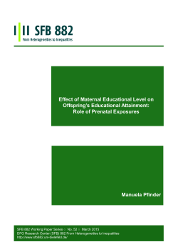 Effect of Maternal Educational Level on Offspring`s Educational