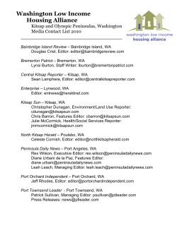 Kitsap and Olympic Peninsulas - Washington Low Income Housing