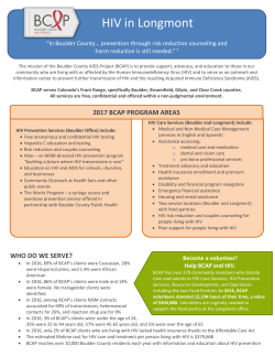 HIV in Longmont - Boulder County AIDS Project