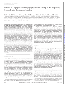 Patterns of Laryngeal Electromyography and the