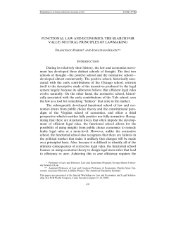 functional law and economics: the search for value