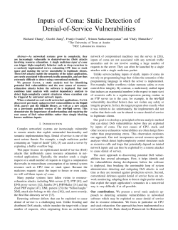 Inputs of Coma: Static Detection of Denial-of