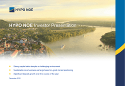 HYPO NOE Investor Presentation