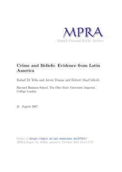 Crime and Beliefs: Evidence from Latin America