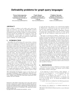 Definability problems for graph query languages