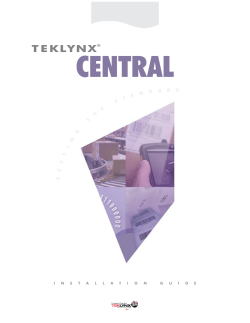 TEKLYNX CENTRAL Installation Guide