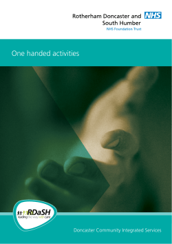 One handed activities leaflet